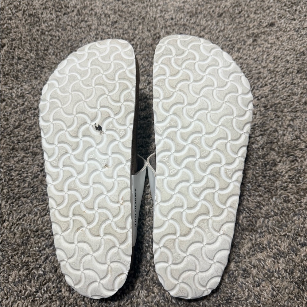 Birkenstock White Thong Sandals with Buckle - Picture 6 of 6